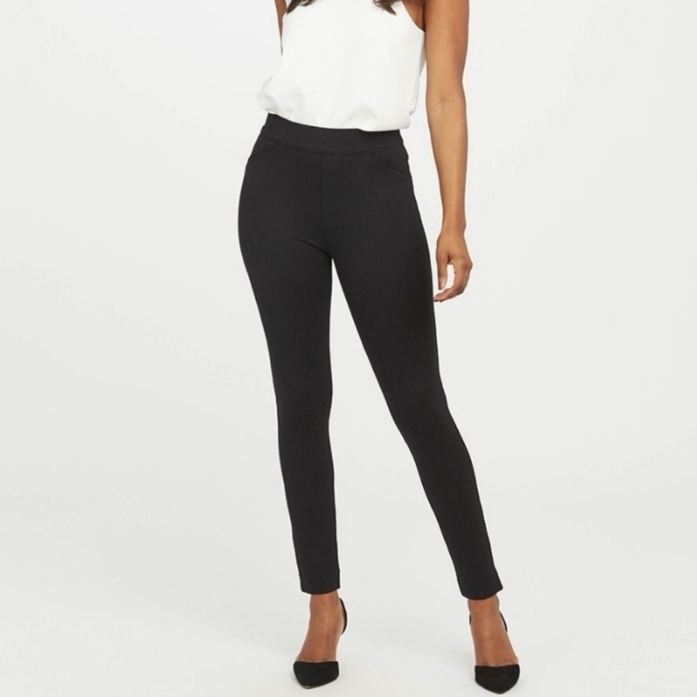 SPANX The Perfect Pant Ankle Backseam Skinny Black Size Small P Pull-On Slim Fit